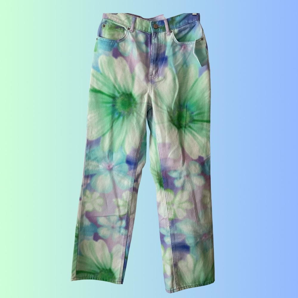 NWT BDG Cowboy Jeans Botanical Floral 27 Urban Outfitters